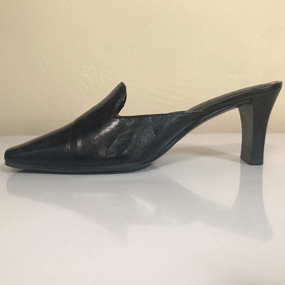 EUC Liz Claiborne Axcess Black MULE Pumps- 6M - Picture 2 of 8